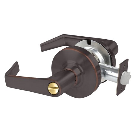 Schlage Grade 2 Privacy Cylindrical Lock with Field Selectable Vandlgard, Saturn Lever, Non-Keyed, Aged Bron ALX40 SAT 643E